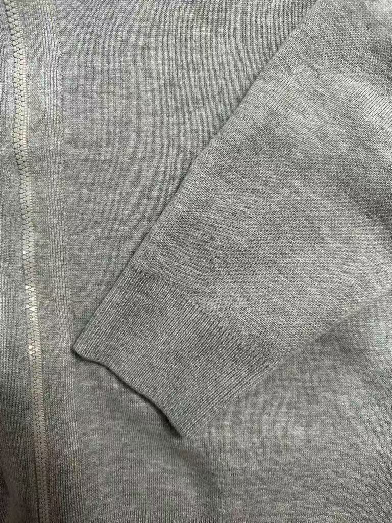 Double-sided hooded knitted cardigan